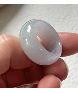9.75 Natural Pale Lavender &amp; Green Jadeite Jade Ring Grade A Wide Jade Ring - $182.00