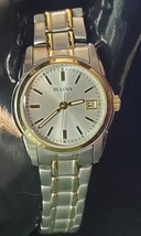 Elegant Bulova Two-Tone Stainless Steel Watch with Date Function - $120.93