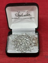 NEW Stunning Crystal Splendor Brooch Pin Platinum over Sterling Silver Snowflake - £38.93 GBP