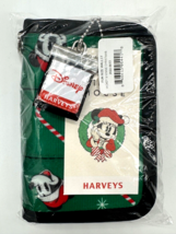 Disney Harveys Mickey &amp; Minnie Mouse Christmas Fun Size Wallet Seatbelt Bag NWT - £123.03 GBP