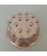 Aluminum Light Colored Jello Mold Salad 4 Cups Round w/Dots Metal Hang Wire - £7.61 GBP