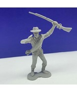 Louis Marx civil war toy soldier gray south confederate vtg figure cowbo... - £11.69 GBP