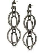 Paige Novick &quot;Wyoming&quot; Gunmetal Chandelier Earrings - £271.74 GBP