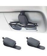 Versatile Magnetic Sunglass Holder for Visors - 2 Durable Black Leather Packs