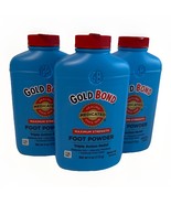 3 Pk Gold Bond Maximum Strength Foot Powder Triple Action Relief with Ta... - $43.89 CAD