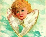 Angel Child North Star Best Christmas Wishes Embossed 1909 DB Postcard  - $3.91