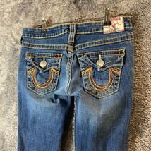 True Religion Jeans Womens 26 30x30.5 Rainbow Joey Flare Twist Seam Flap Pocket - £25.96 GBP