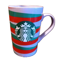 Starbucks Purple Green Red Stripe Mermaid Logo 11 oz Coffee Tea Cup Mug ... - $9.85