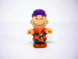 Peanuts Charlie Brown Rubber Squeak Toy Vintage 2.5" w/Checkered Shirt 1950 1966 - £5.05 GBP