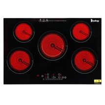New Electric Smart Ceramic Stove Top Cooktop 30&#39;&#39; Built-In 5 Burners Touch Home - £231.76 GBP