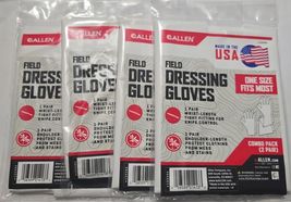 Lot Of 4 Allen Field Dressing Gloves 1 pair Wrist length 1 pair Shoulder... - $37.61