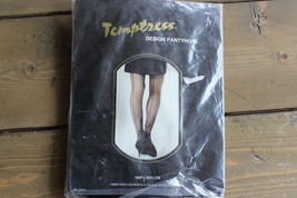 Vintage NWT Temptress Queen Size Ultra Sheer 1x-4x 42&quot;-56&quot; Hips 160-250lbs Black - £11.49 GBP