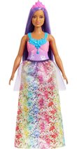 Barbie Dreamtopia Royal Doll with Curvy Body, Purple Hair &amp; Sparkly Bodi... - £11.79 GBP