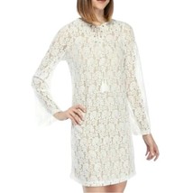 Alison Andrews Ivory Bell Sleeve Lace Shift Dress Size M - £19.97 GBP