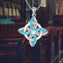 Witches Knot Pendant Necklace For Women 925 Sterling Silver Necklace For Women - $109.00