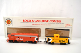 Bachmann Locomotive &amp; Caboose Combo CP Rail 1412 HO Gauge Model Train w Box - £65.38 GBP