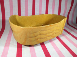 Lovely Vintage Ungemach Pottery Yellow Wave Planter USA 257 Green Thumb Products - £14.23 GBP