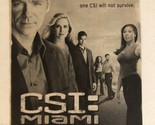 CSI Miami Tv Series Print Ad Vintage David Caruso Adam Rodriguez TPA2 - £4.66 GBP