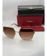Cartier Sunglasses CT 0361/S-002 XL Gold/Brown Gradient For Women NEW IN... - $1,311.10 CAD