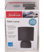 ( 1 ) Sunbeam Table Lamp Black LED Bulb Included SaveEnergy BRAND NEW - $9.89