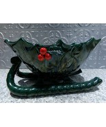 Vintage Lefton Christmas Sleigh Planter Candy Nut Dish - €23,43 EUR