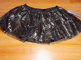 Size 18 Months Cat &amp; Jack Black Metallic Silver Spider Web Skirt Hallowe... - $12.00