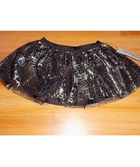 Size 18 Months Cat &amp; Jack Black Metallic Silver Spider Web Skirt Hallowe... - $12.00