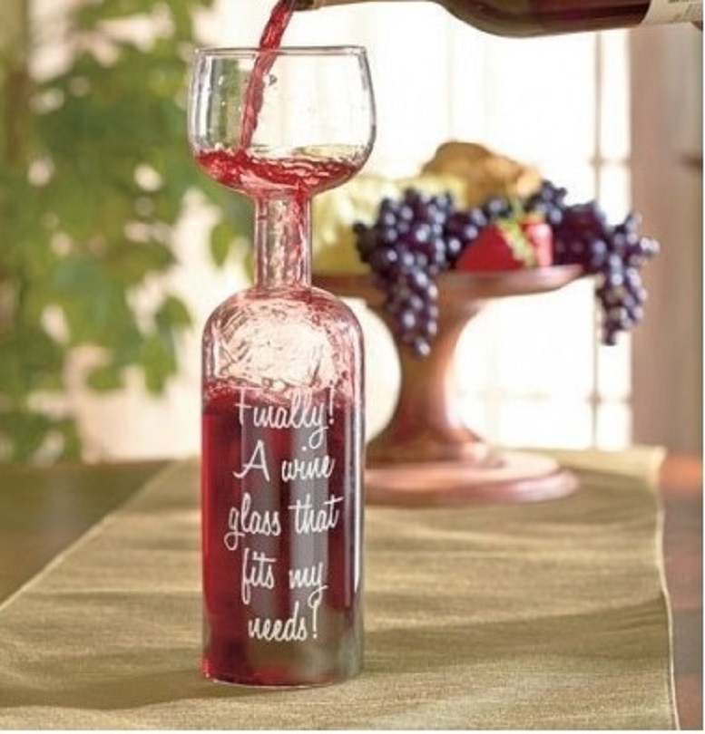 Novelty Wine Glass Fun Festive Wine Glass Wine Lover Gift Gag Gift - $12.88