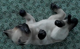 Lefton China Siamese Cat Figurine, Very Good Condition, Lifelike, Blue Eyes - £23.32 GBP