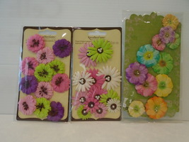 3 Beautiful Brand New Packages of Recollections Floral Embellishments - $13.99