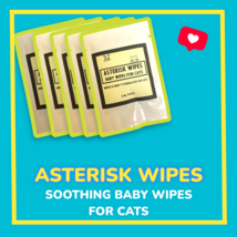 Asterisk Wipes - soothing baby wipes for kitty butts - $1.00
