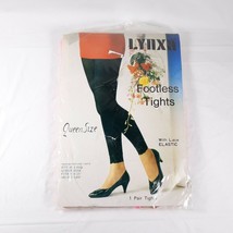 Lynxa Footless Tights Size Queen Bright Pink Vintage 100% Nylon - £21.27 GBP