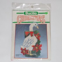 Bucilla Plastic Canvas Kit 61107 Christmas Goose Doorstop 8 x 12 - £17.89 GBP