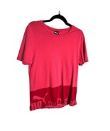 PUMA by HUSSEIN CHALAYAN Womens Size Small Red Two Tone T-Shirt short Sl... - £13.21 GBP