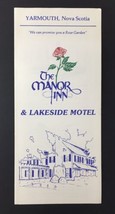 The Manor Inn &amp; Lakeside Motel Yarmouth Nova Scotia Canada Vintage Brochure - £15.24 GBP