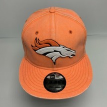 Men&#39;s New Era Cap NFL Denver Broncos Orange 9FIFTY Snapback Hat - £46.42 GBP