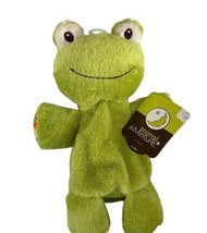 Animal Adventure Frog Plush Doll Flat Floppy Knit Baby Lovey Toy w Tag 2016 - $9.77