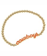 Oklahoma State Cowboys Script Game Day Ball Bead Stretch Bracelet in Sat... - $24.75