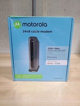 Motorola 24x8 Cabel Modem Model MB7621 DOCSIS 3.0 Factory Sealed New NIB - £47.51 GBP