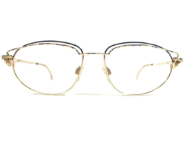 CAZAL Mod. 115 Farben 810 Brille Rahmen Gold Schwarz Rund Draht Felge 55-16-135 - £131.75 GBP