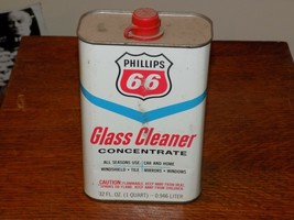 Vintage Phillips 66 Glass Cleaner Concentrate 1 Full Quart Can - $34.65