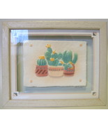 Framed Bah Relief Cacti Print Hand Molded Paper - £27.51 GBP