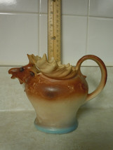 Vintage Elk Moose Deer Head Ceramic Creamer Pitcher Antlers Czechoslovakia 1940s - £15.22 GBP