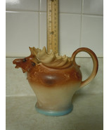 Vintage ELK MOOSE DEER Head Ceramic Creamer Pitcher Antlers CZECHOSLOVAK... - $19.36