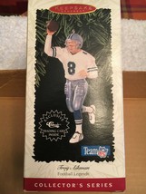 1996 Hallmark Troy Aikman Football Legends Keepsake Ornament w/Trading Card - £18.32 GBP