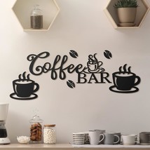 Metal Coffee Bar Sign Rustic Coffee Bar Hanging Wall Decor Coffee Signs For Coff - £20.77 GBP