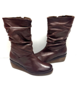 MIZ MOOZ  SOFT LEATHER  BOOTS SIDE FULL ZIP CHESTNUT 37EU / 7US  # Z-103 - $3,535.71 MXN