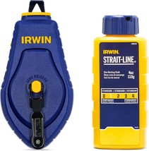 IRWIN Tools STRAIT-LINE COMPACT Chalk Reel, with Blue Chalk, 30 ft.  - £14.73 GBP