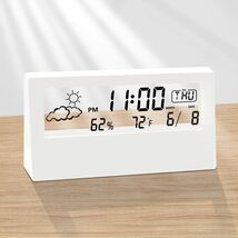 LuxSoramia Digital Alarm Clock Transparent Modern Design White Temp Humi... - €8,57 EUR LuxSoramia Digital Alarm Clock Transparent Modern Design White Temp Humi... - €8,57 EUR