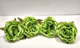 Easter Spring Summer Green Peony Napkin Rings Tabletop Decor Set of 4 - $26.99